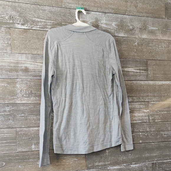 Smartwool Light Gray Quarter-Zip Top size large - Picture 3 of 6